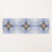 Crescent Moon Star, Floral Paars Ice Vibration Yogamat (Voorkant (horizontaal))