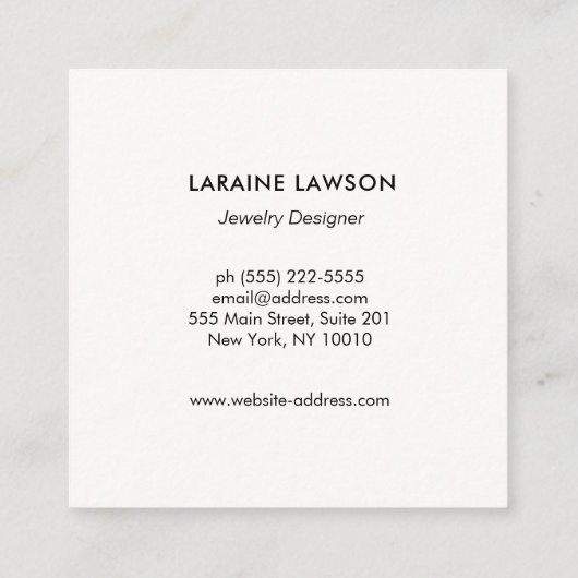 Crescent Moon Star Third Eye Logo Visitekaartje (Achterkant)