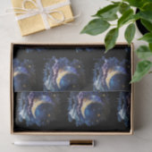 Crescent Moon Stars Celestial Black Halloween Tissuepapier (Geschenk)