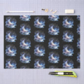 Crescent Moon Stars Celestial Black Halloween Tissuepapier (Craft)