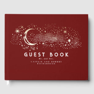 Crescent Moon Sterrennacht Hemelbruiloft Gastenboek