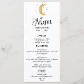Crescent Moon Sterrennacht Wedding Flat Menu (Voorkant)