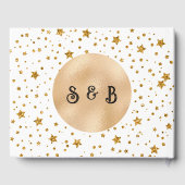 Crescent Moon Sterrennacht White Wedding Gastenboek (Achterkant)