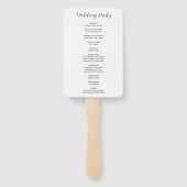 Crescent Moon Sterrennacht White Wedding Programme Handwaaier (Achterkant)