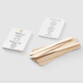 Crescent Moon Sterrennacht White Wedding Programme Handwaaier (Niet-gemonteerd)