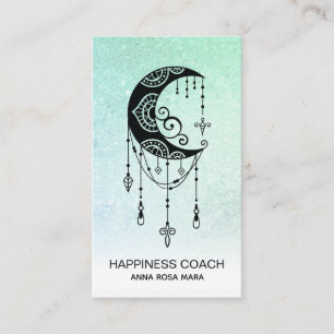 *~* Crescent Moon Talisman Shaman Glitter Luna Visitekaartje