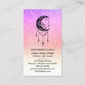 *~* Crescent Moon Talisman Shaman Luna Glitter Visitekaartje (Achterkant)