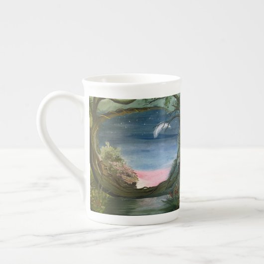 Crescent Moon, van Gary Poling Porselein Kop (Links)