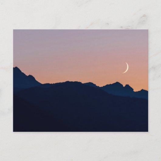 Crescent Moon & Venus | Seabeck, Washington Briefkaart (Voorkant)