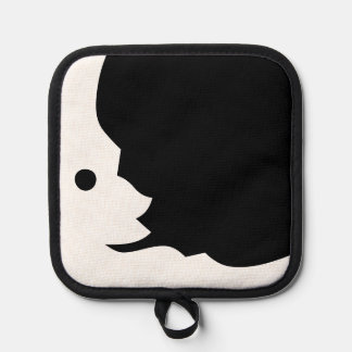 Crescent Moon White Black Waxing Pannenlap