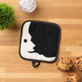 Crescent Moon White Black Waxing Pannenlap (Top down)