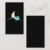 Crescent Moon Wicca Mystical Cat Pastel Gothic Visitekaartje (Voorkant / Achterkant)