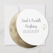 Crescent Moon Wiccan Handfasting RSVP Kaart (Achterkant)