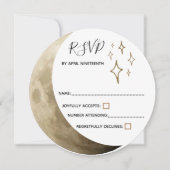 Crescent Moon Wiccan Handfasting RSVP Kaart (Voorkant)