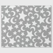 Crescent Moons and Stars Cadeaupapier (Vlak)