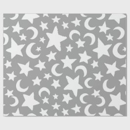 Crescent Moons and Stars Cadeaupapier