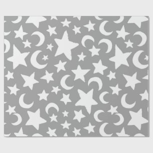 Crescent Moons and Stars Cadeaupapier