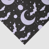 Crescent Moons, Spinnen en Vleermuizen Zwart Hallo Tissuepapier (Detail)