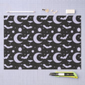Crescent Moons, Spinnen en Vleermuizen Zwart Hallo Tissuepapier (Craft)