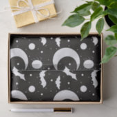 Crescent Moons, Spinnen en Vleermuizen Zwart Hallo Tissuepapier (Geschenk)