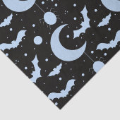 Crescent Moons, Spinnen en Vleermuizen Zwart Hallo Tissuepapier (Detail)