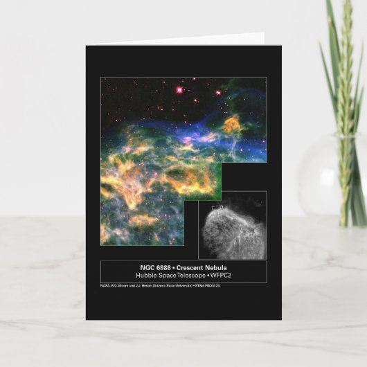 Crescent Nebula 6888 Hubble Telescope Kaart (Voorkant)