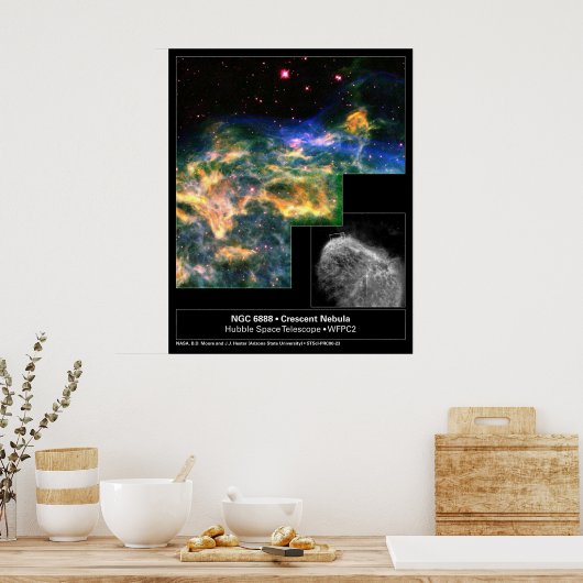 Crescent Nebula 6888 Hubble Telescope Poster (Keuken)