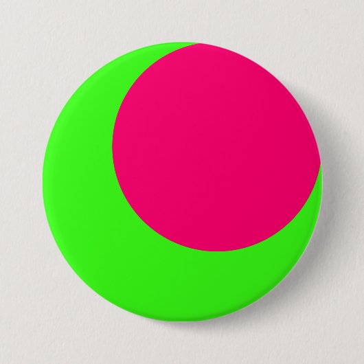 Crescent Neon Duo Aangepaste Knop Ronde Button 7,6 Cm (Voorkant)