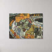 Crescent of Houses II, Island Town by Egon Schiele Canvas Afdruk (Voorkant)
