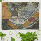 Crescent of Houses II, Island Town by Egon Schiele Theedoek (Gevouwen)