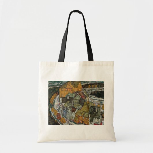 Crescent of Houses II, Island Town by Egon Schiele Tote Bag (Voorkant)