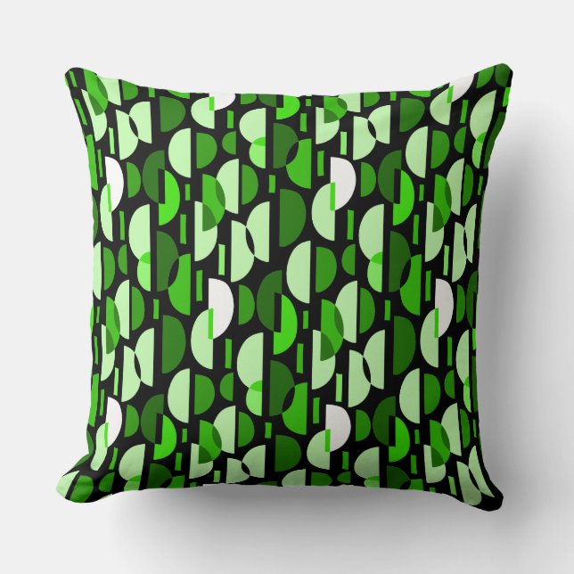 Crescent Pattern 010921 - Grasgroene Worpkussen Kussen (Voorkant)
