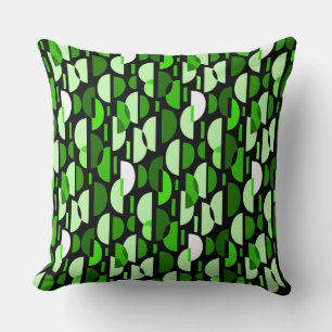 Crescent Pattern 010921 - Grass Green Sierkussen