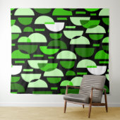 Crescent Pattern 010921 - Grass Green Wandkleed (In Situ (horizontaal))