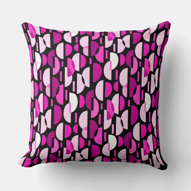 Crescent Pattern 010921 - Magenta Roze Kussen (Voorkant)