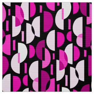 Crescent Pattern 010921 - Magenta Roze Stof