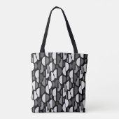 Crescent Pattern 010921 - Monochrome Tote Bag (Achterkant)