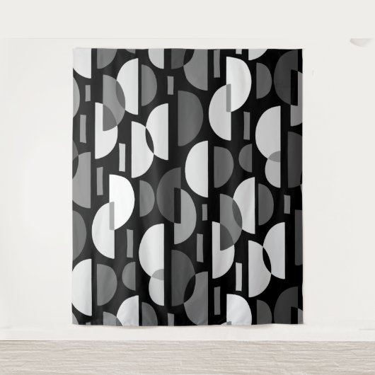 Crescent Pattern 010921 - Monochrome Wandkleed (Voorkant)