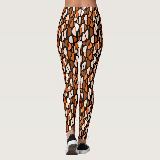 Crescent Pattern 010921 - Oranje Leggings (Achterkant)