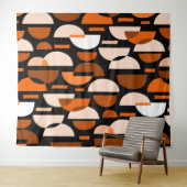 Crescent Pattern 010921 - Oranje Wandkleed (In Situ (horizontaal))