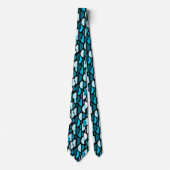 Crescent Pattern 010921 - Sky Blue Stropdas (Voorkant)