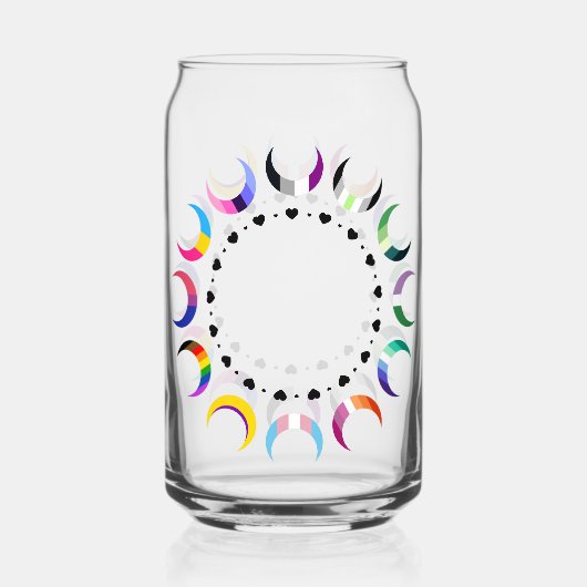 Crescent Pride Moons & Black Hearts Blikvorm Glas (Achterkant)