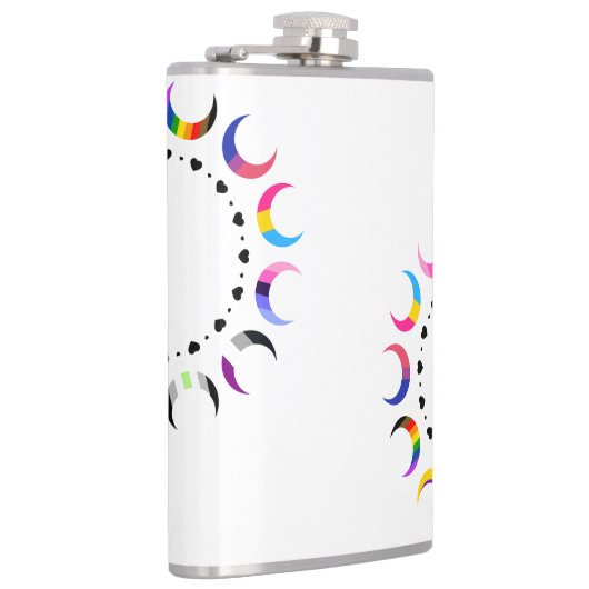 Crescent Pride Moons & Black Hearts Heupfles (Rechts)