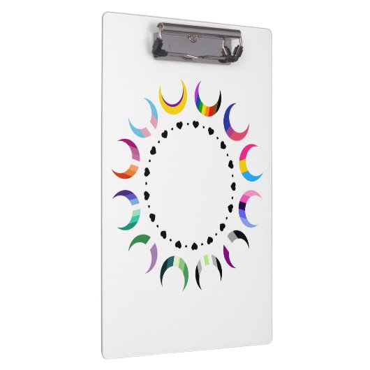 Crescent Pride Moons & Black Hearts Klembord (Rechts)