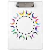 Crescent Pride Moons & Black Hearts Klembord (Voorkant)