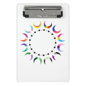 Crescent Pride Moons & Black Hearts Mini Klembord (Voorkant)