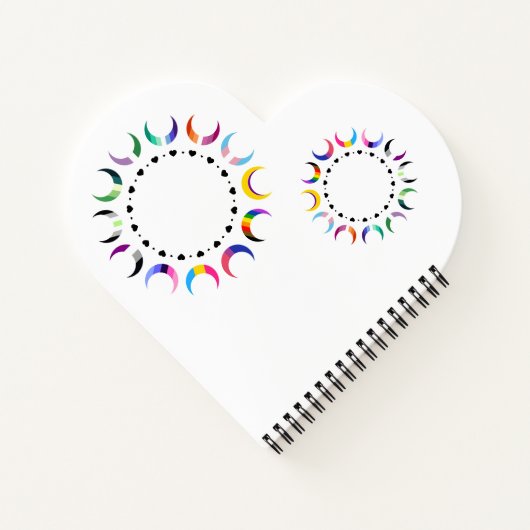 Crescent Pride Moons & Black Hearts Notitieboek (Achterkant)