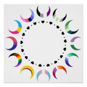 Crescent Pride Moons & Black Hearts Perfect Poster (Voorkant)