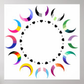 Crescent Pride Moons & Black Hearts Poster (Voorkant)