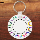 Crescent Pride Moons & Black Hearts Sleutelhanger (Voorkant)